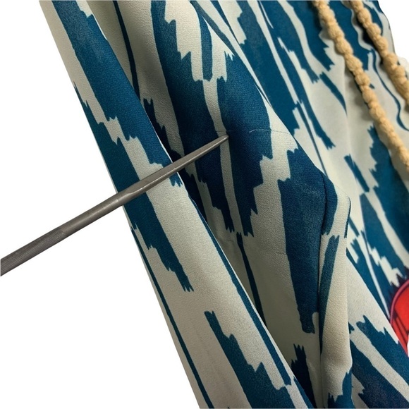 Anthropologie Maeve Womens Aztec Tribal Blouse Sz 4 Long Sleeve Multicolor - Picture 7 of 9